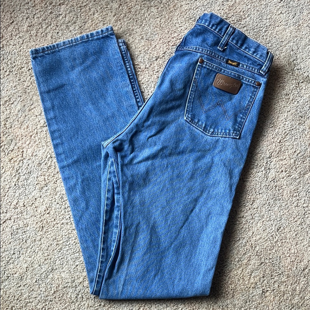 Wrangler Straight Fit Denim Jeans - Light Blue